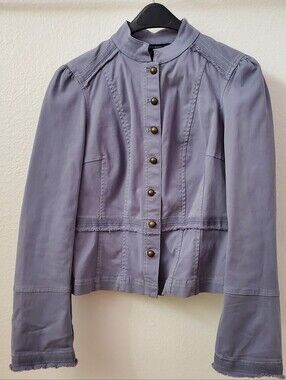 WHBM Blue Gray Structured Blazer